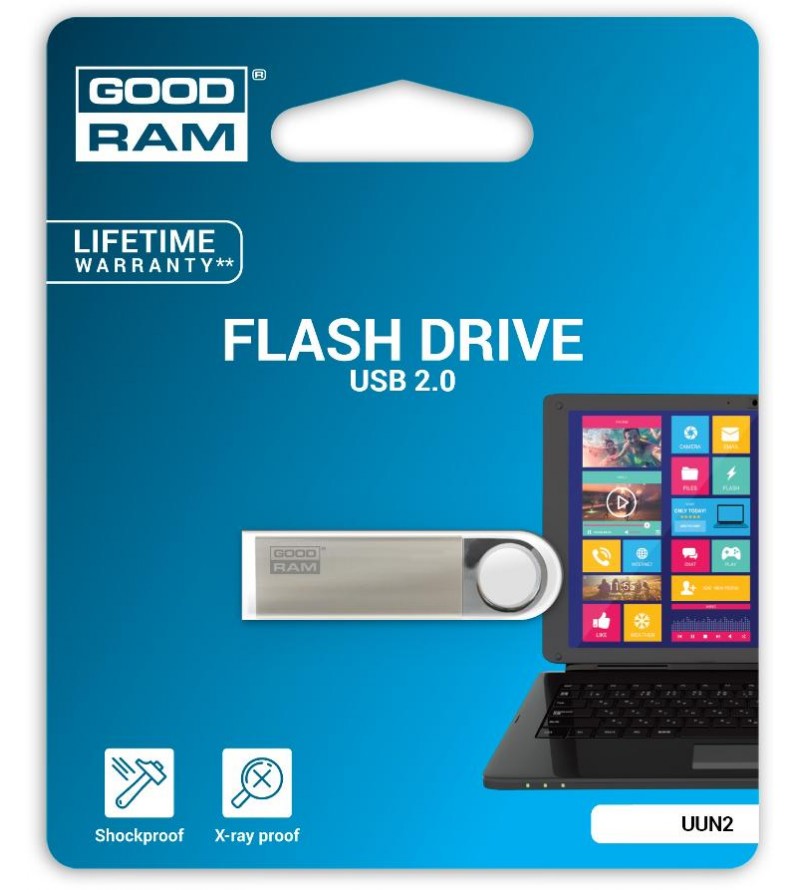 GoodRAM Pendrive 64GB UNN2 metal USB 2.0 - retail blister - UUN2-0640S0R11