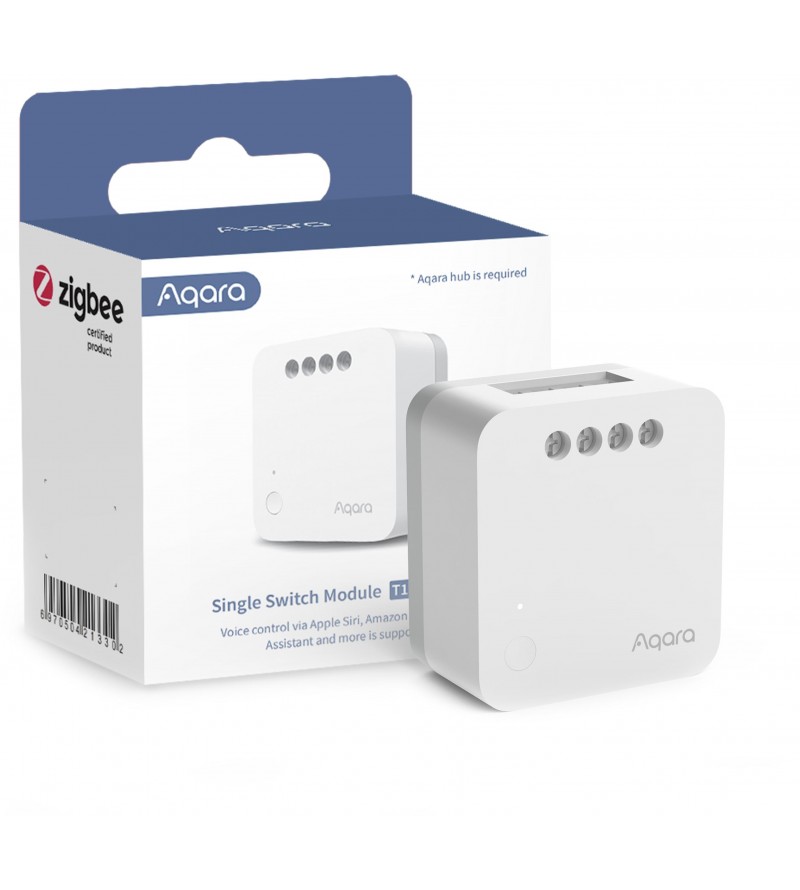 Aqara Modulo Interruttore Singolo T1 (Senza Neutro) Luci/Prese/ventilat Zigbee