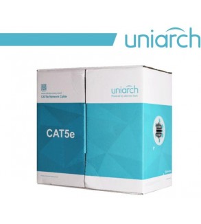Uniarch Cavo ethernet CAT5E UTP LSZH 8 fili 24AWG, Rame, 305metri - CAB-5E-B