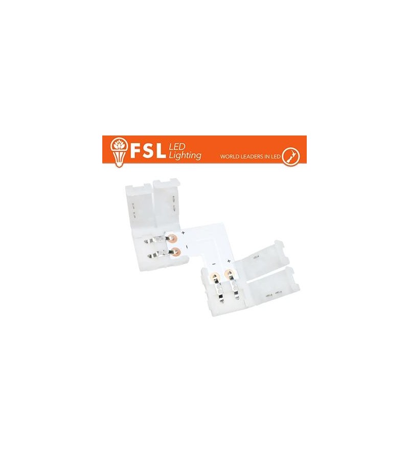 Connettore rapido L per strip LED monocolore 10mm