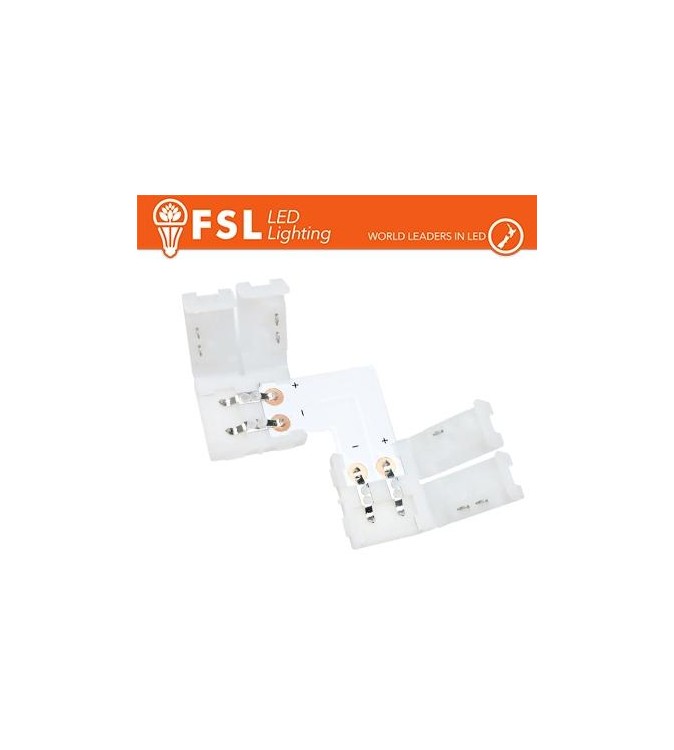 Connettore rapido L per strip LED monocolore 10mm