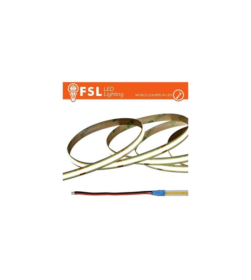 Striscia LED COB 5metri - IP20 6500K 24V 15W/m 1500lm/m CRI90