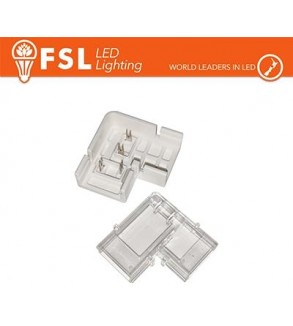 Connettore angolare 90° per strisce LED COB 220V e COB 24V