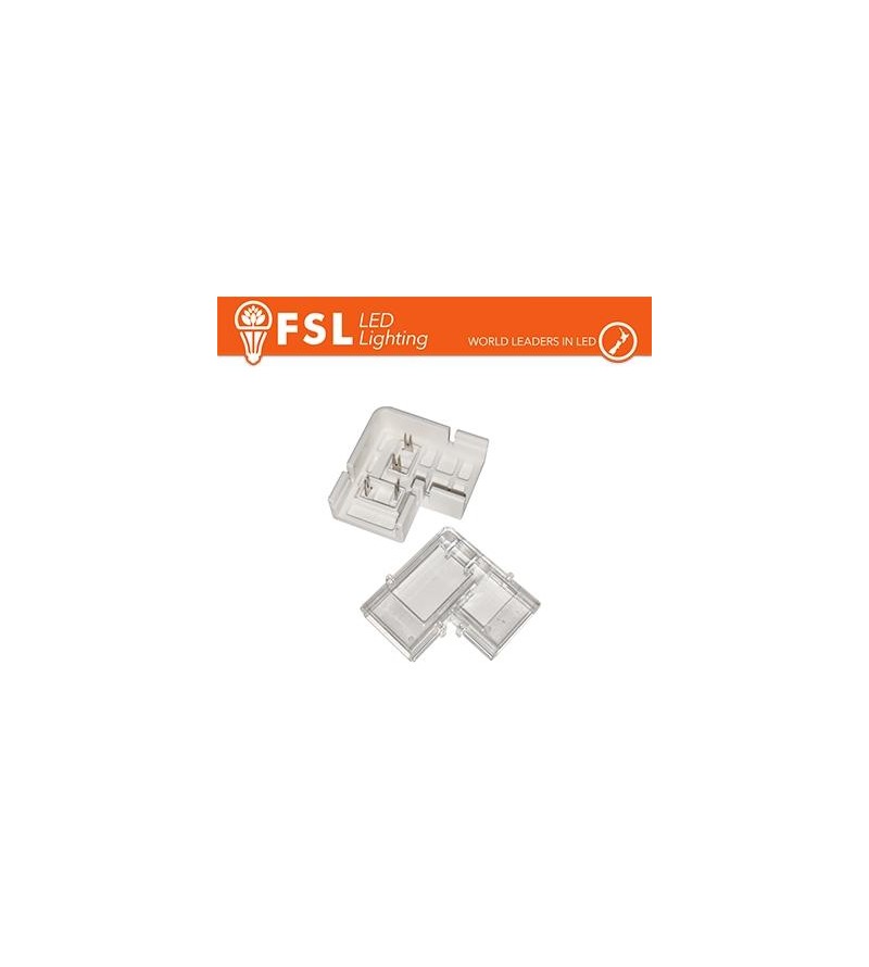 Connettore angolare 90° per strisce LED COB 220V e COB 24V