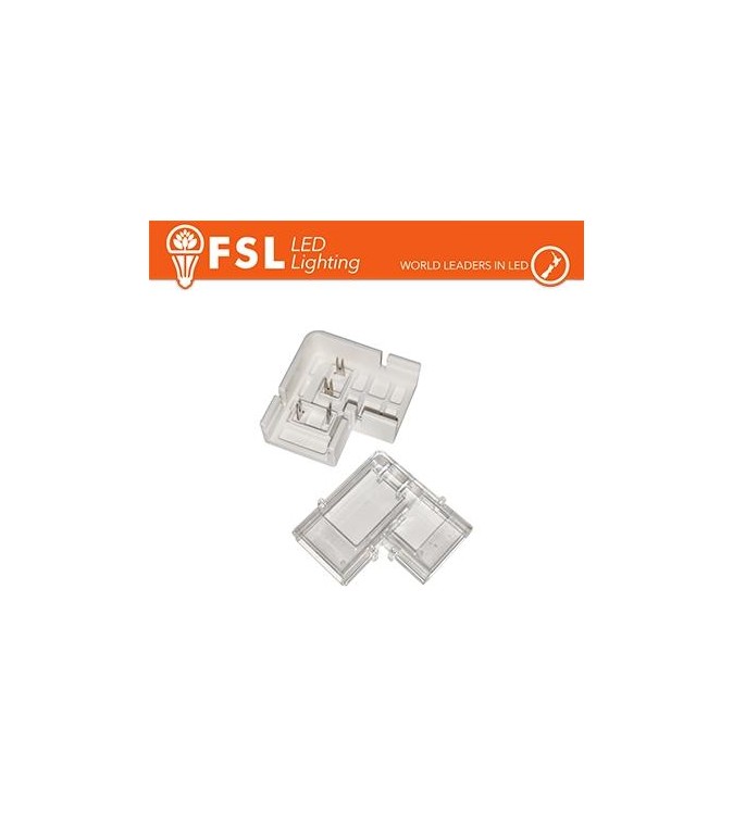 Connettore angolare 90° per strisce LED COB 220V e COB 24V