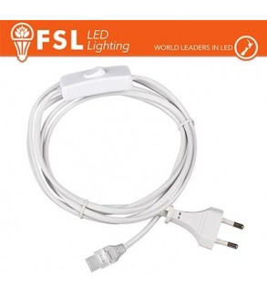 Cavo spina 1m per strisce LED220V con interruttore