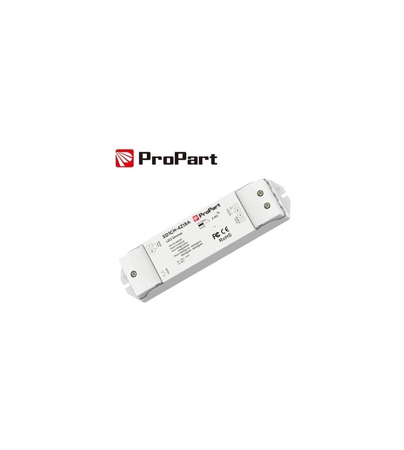 Ricevitore DIM + pulsante12/24V, 1CH*10A/15A 12-48VDC RF2.4G
