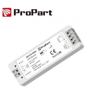 Ricevitore DIM RF LED 1 Canale - 8A, 5-36VDC, con Pulsante, RF2.4G 