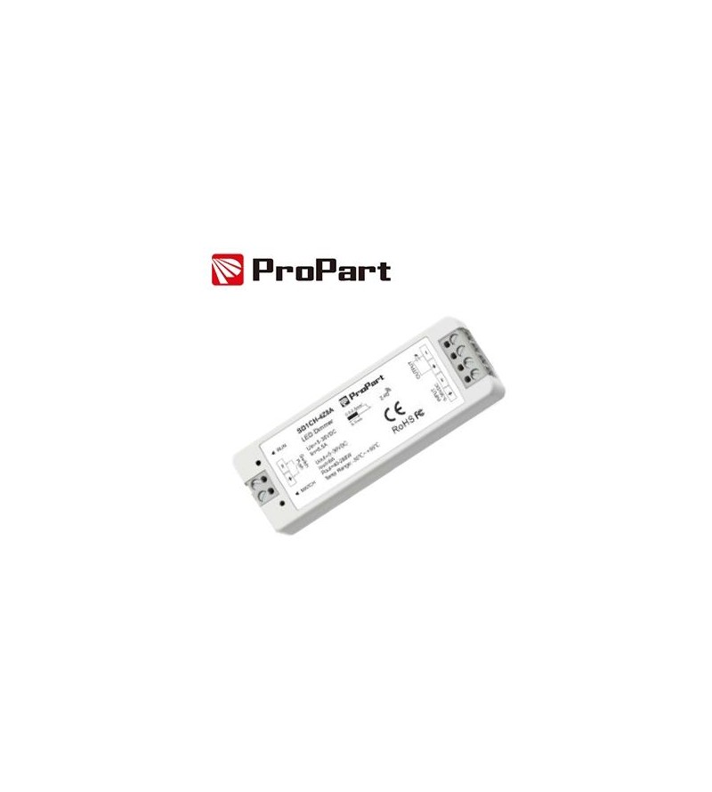 Ricevitore DIM RF LED 1 Canale - 8A, 5-36VDC, con Pulsante, RF2.4G 