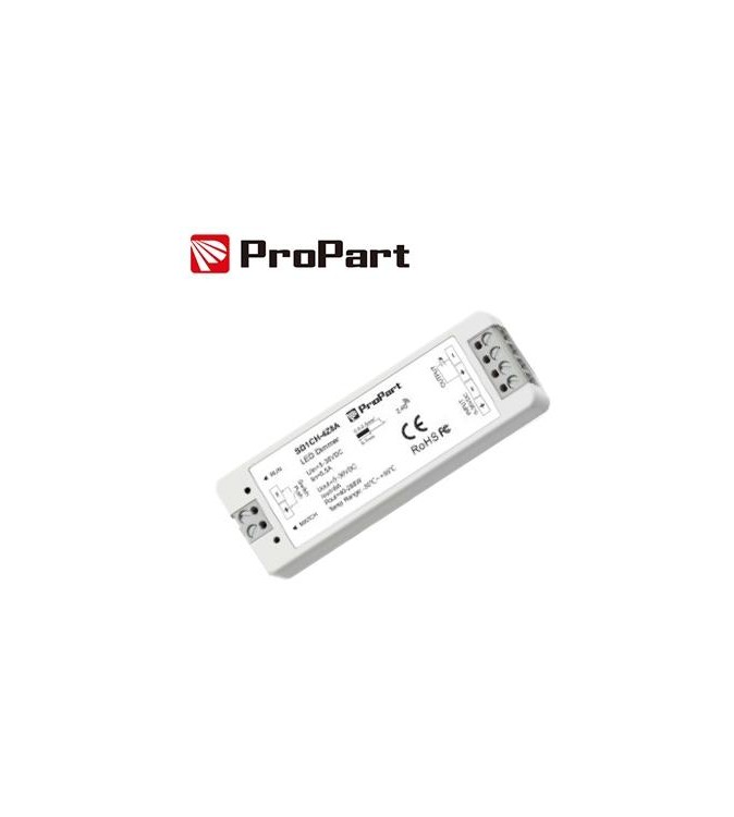 Ricevitore DIM RF LED 1 Canale - 8A, 5-36VDC, con Pulsante, RF2.4G 