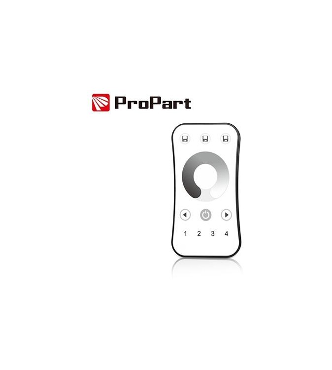 Telecomando RF 1 Canale - 4 Zone, Bianco, con Touch Wheel