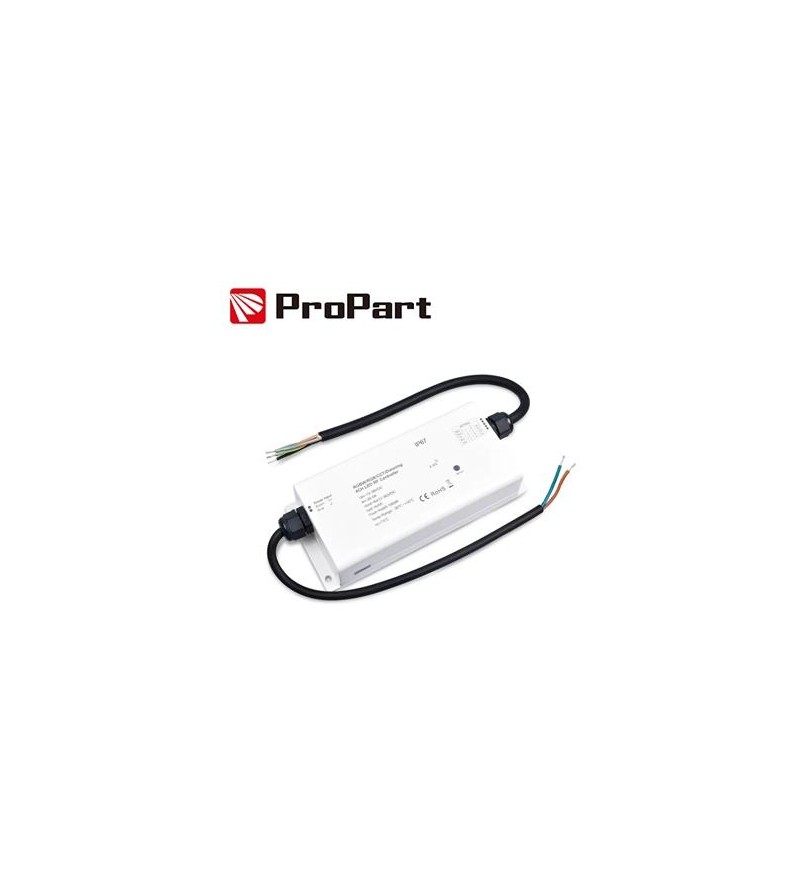 Ricevitore Controller RGB/RGBW IP67 - 4 Canali, 5A/Canale, 12-36V DC RF