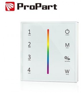 Telecomando da parete RGB/RGBW bianco 4 zone RF2.4G