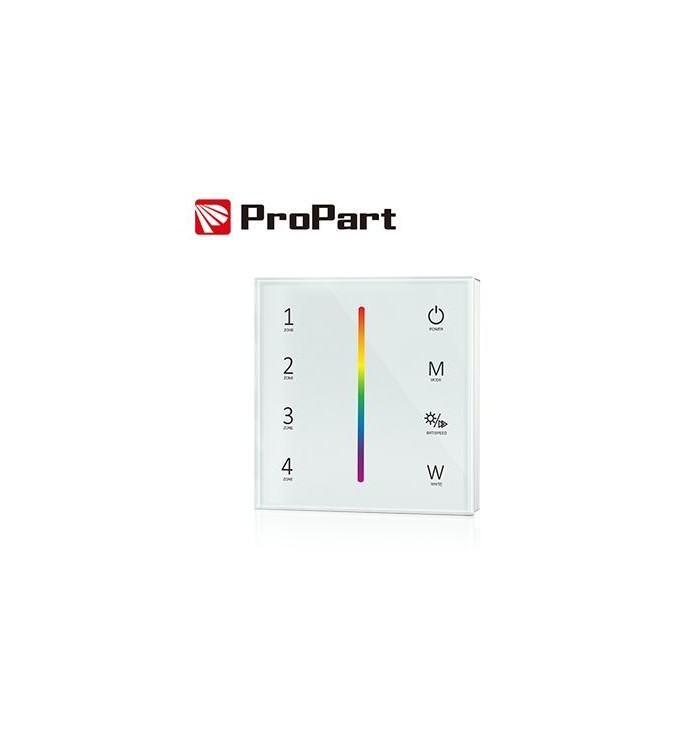 Telecomando da parete RGB/RGBW bianco 4 zone RF2.4G