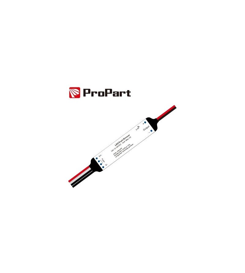 Dimmer RF e Push 1 canale - 12/24V, 1ch 3A/CH, RF 2.4G