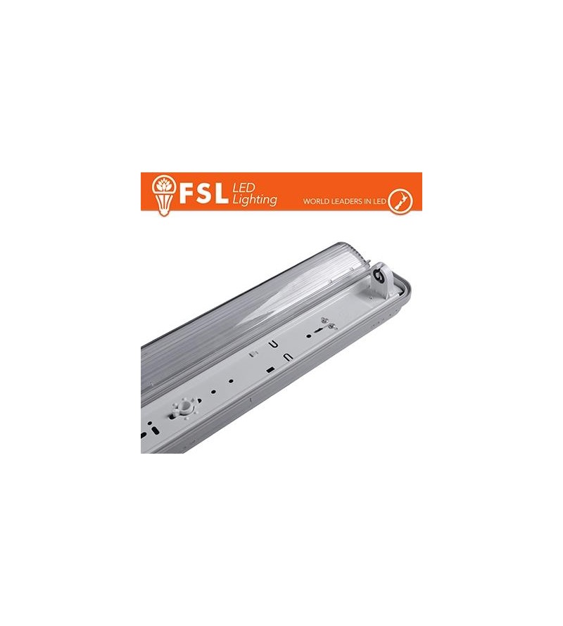 Plafo Stagna Porta tubo T8 IP65: 1 tubo 150cm