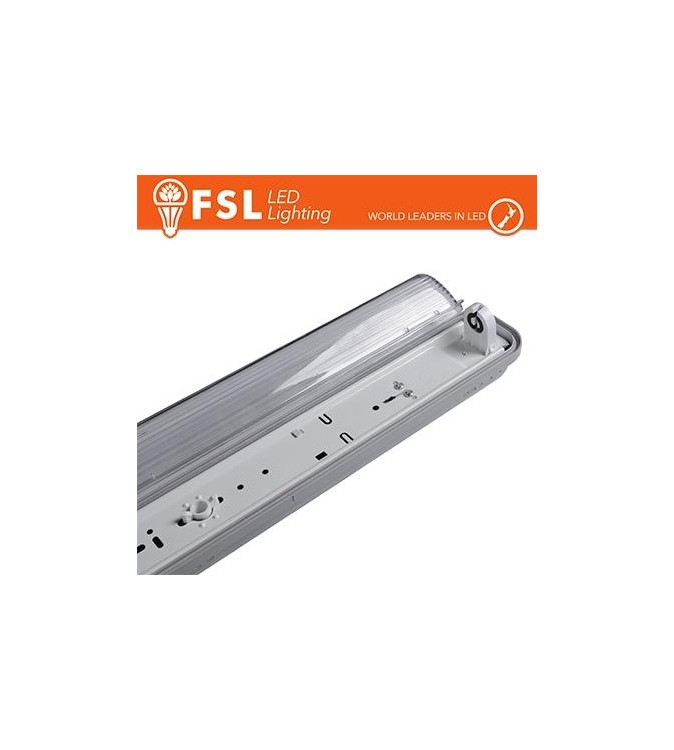 Plafo Stagna Porta tubo T8 IP65: 1 tubo 60cm
