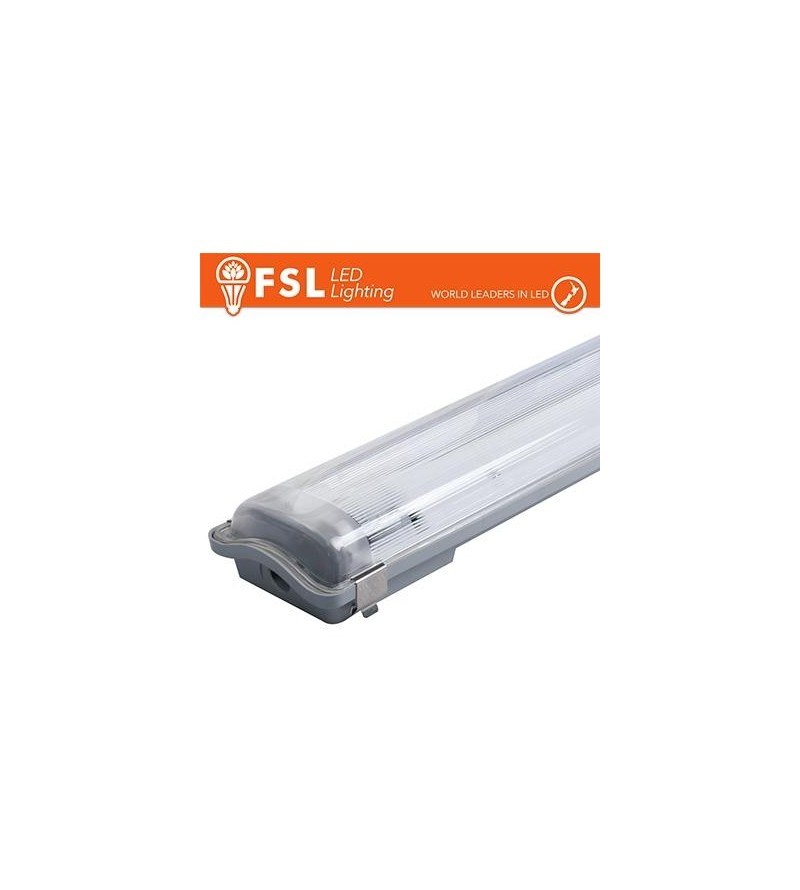 Plafo Stagna Porta tubo T8 IP65: 2 tubo 150cm