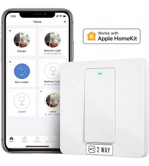Meross Interruttore a parete Wi-Fi Smart - 220V / 2 WAY - Apple HomeKit