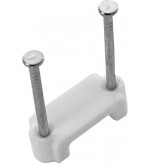 Clip fermacavo piatta con doppio chiodino 13mm 100pz