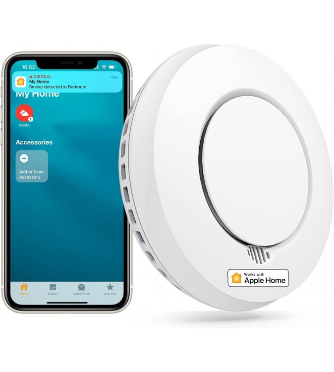 Meross Rilevatore Fumo Smart RF [EN 14604] - Apple HomeKit