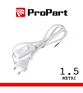 Cavetto con interruttore 1.5m spina10A 2 poli polybag