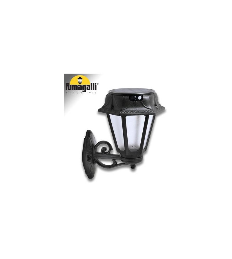 BISSO/ROSETTA NERO SATIN SOLAR LED Ø150 PIR CCT SET