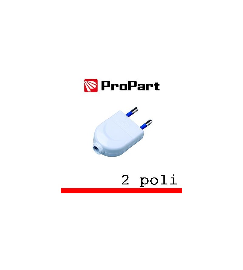 Spina 10A 2 poli polybag
