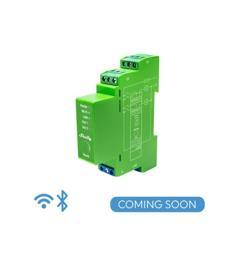 Shelly Pro Dimmer 2PM - IP Smart Dimmer 2ch LAN/WiFi/BT + PM