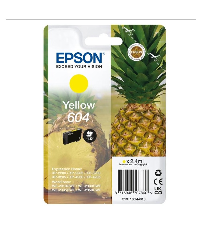 CARTUCCE ORIGINALE EPSON INK ANANAS YELLOW 604