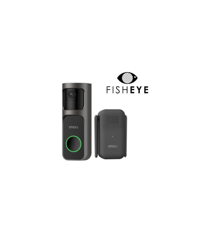 Imou Kit Videocampanello 3S a batteria 2.5K con lente FISHEYE + cicalin wirelayss
