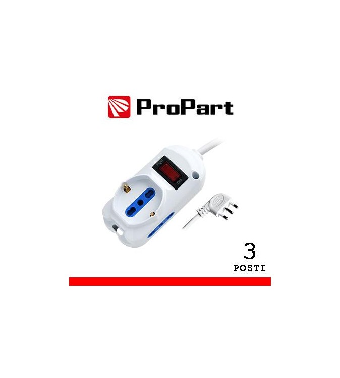 Multipresa 3pos bipasso + bipasso/schuko spina10A + inter.