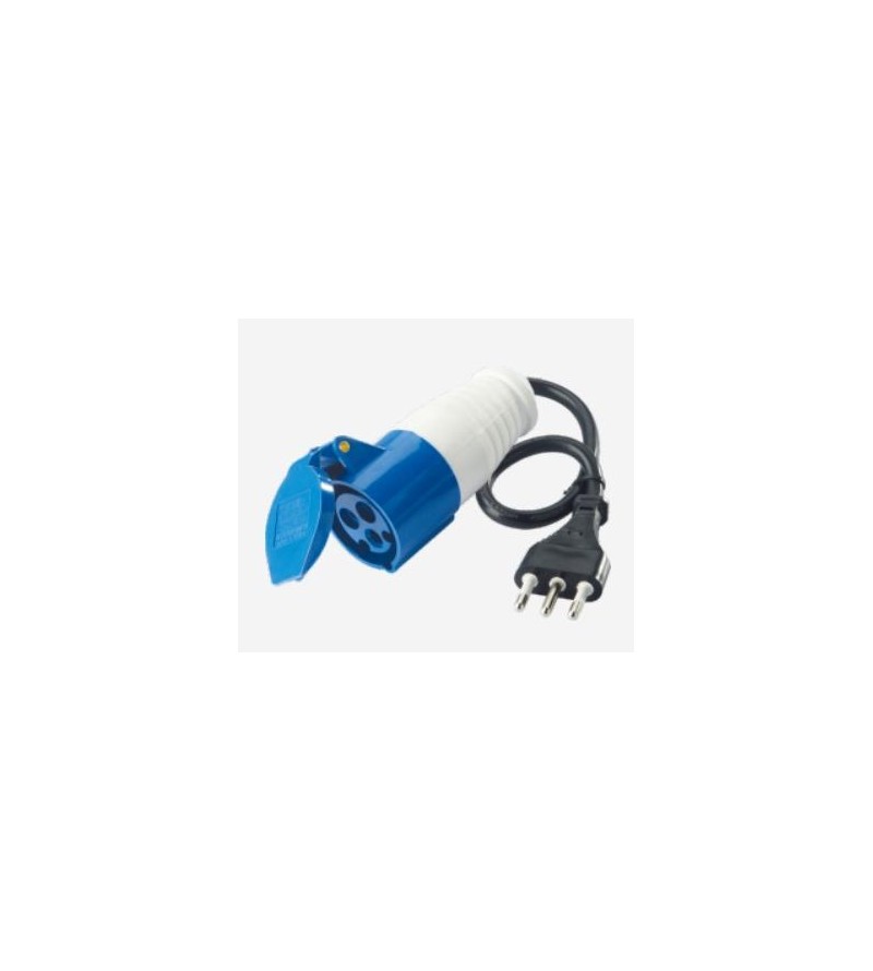 Spina mobile con cavo + Presa Indust.16A 2P+T 220-250V IP44