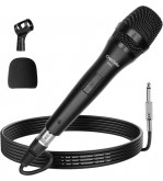 OneOdio ON55 Microfono Dinamico Cardioide con Cavo XLR da 5m e Supporto per Clip