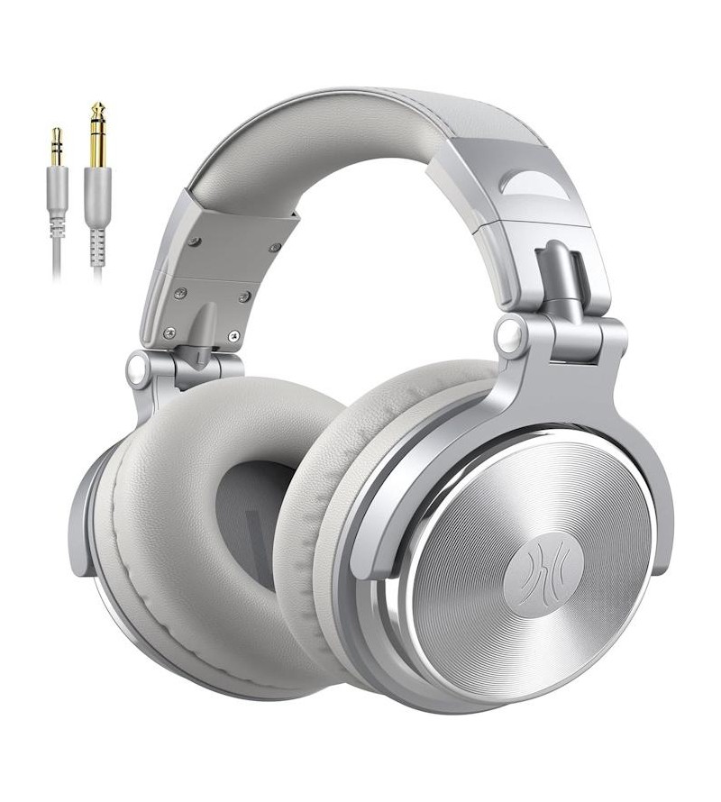 OneOdio Studio Pro 10 Hi-Res Cuffie DJ Cablate c/ Shareporte e Microfono Silver
