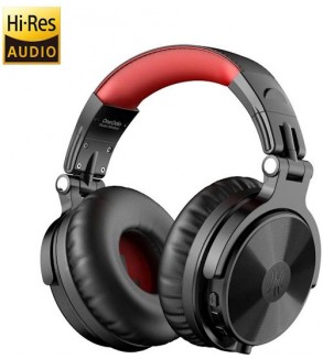 OneOdio Studio Wireless C Hi-Res Cuffie DJ Bluetooth 5.0 Red/Black