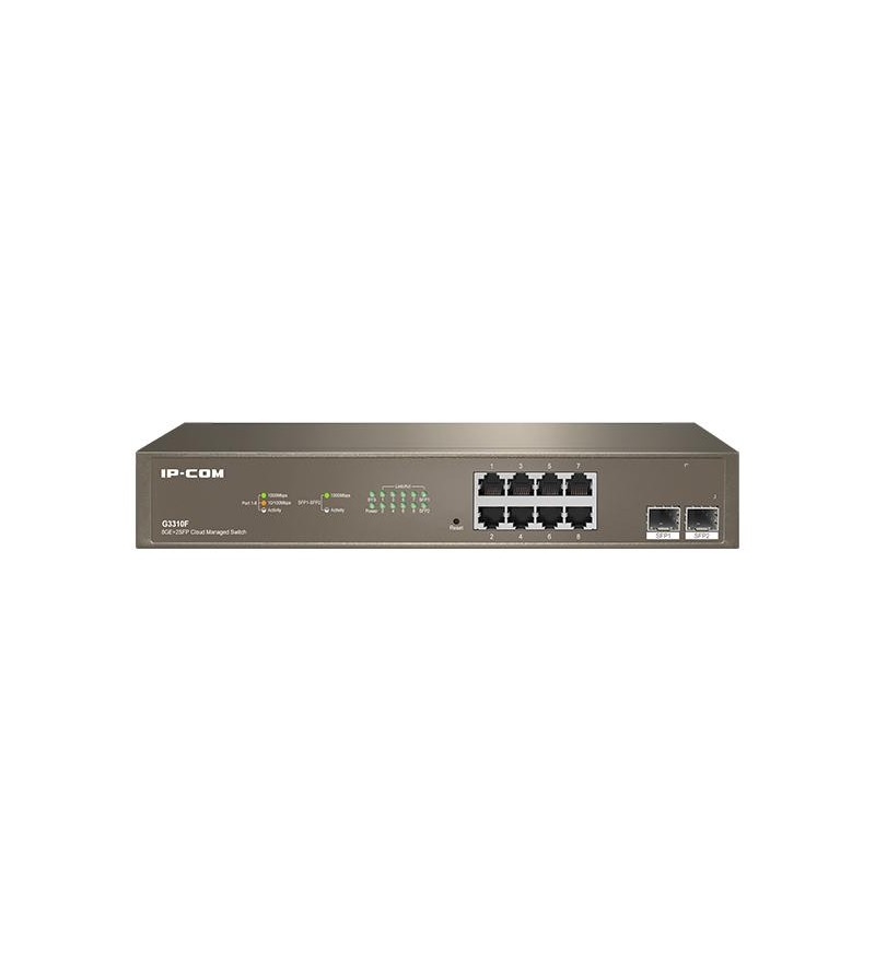 IP-COM Switch Gigabit cloud managed L2 - 10 porte (8 GE + 2 SFP), ProFi | G3310F