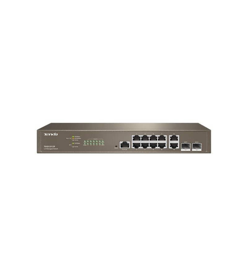Tenda Switch managed L3 10 porte Gbit + 2 porte SFP Tenda TEG5312F EOL | TEG5312F