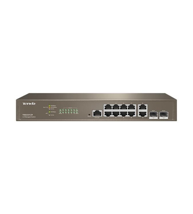 Tenda Switch managed L3 10 porte Gbit + 2 porte SFP Tenda TEG5312F EOL | TEG5312F