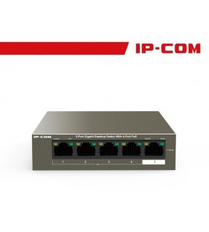 IP-COM Switch Gigabit PoE - 5 porte (4 GE PoE + 1 GE) | G1105P-4-63W