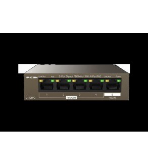 IP-COM Switch Gigabit PoE - 5 porte (4 GE PoE OUT + 1 GE PoE IN) | G1105PD