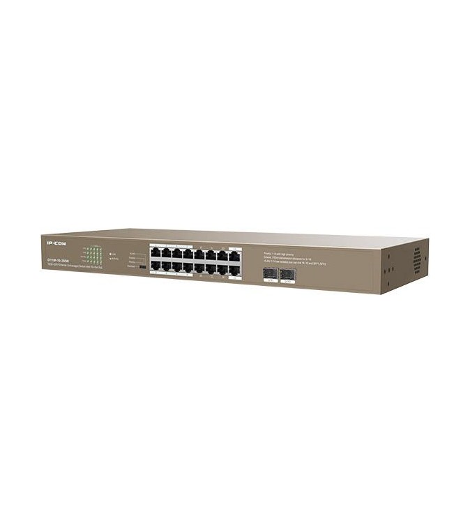 IP-COM Switch Unmanaged 16GE+2 SFP 16porte 10/100/1000Mbps EOL | G1118P-16-250W