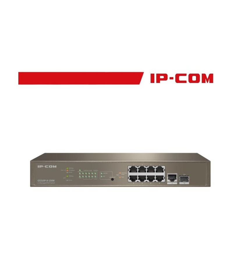 IP-COM Switch Gigab PoE cloud managL3-10por(8GE PoE+1GE+1SFP)Pro | G5310P-8-150W