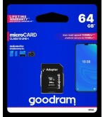 GoodRAM microSD 64GB class 10 UHS I + adapter - retail blister - M1AA-0640R12