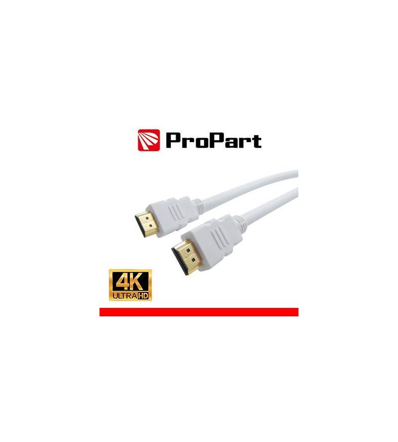 Cavo HDMI 2.0 High Speed 4K 3D con Ethernet 3m SP-SP BIANCO