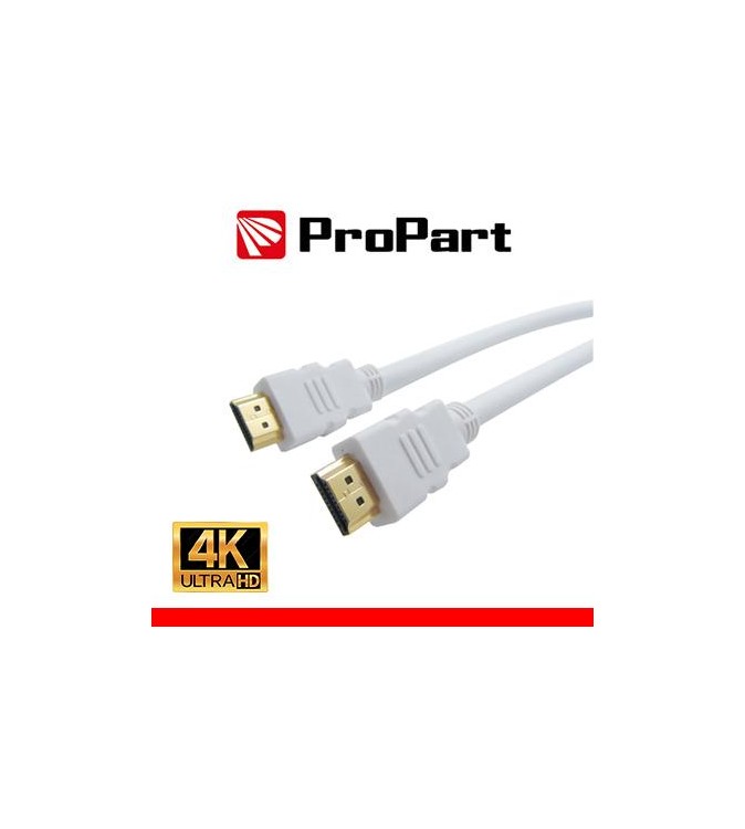 Cavo HDMI 2.0 High Speed 4K 3D con Ethernet 3m SP-SP BIANCO