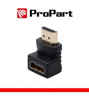 Adattatore Spina HDMI (19PIN) – Presa HDMI (19PIN) 90° dorat