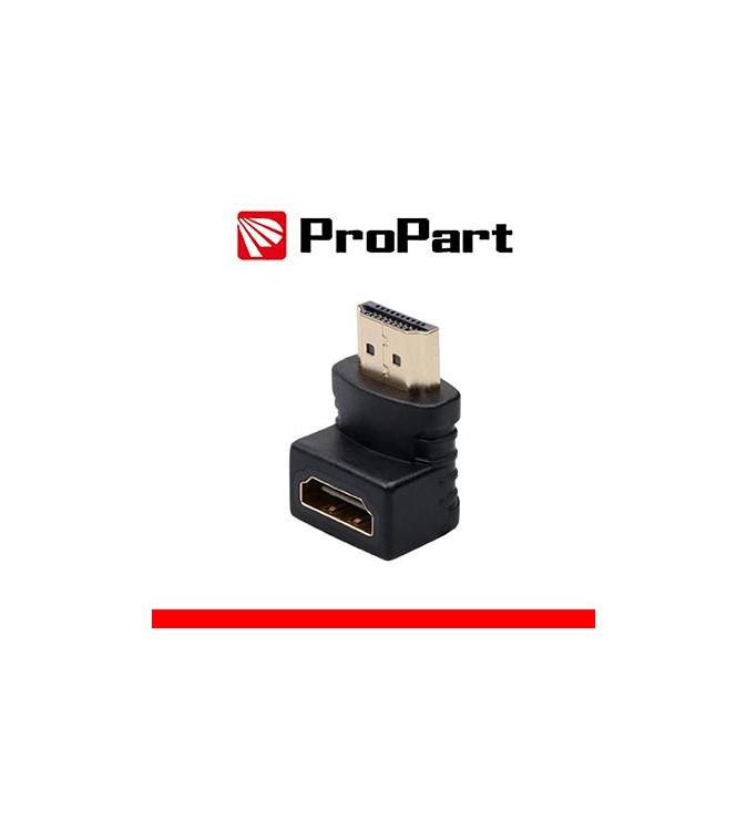 Adattatore Spina HDMI (19PIN) – Presa HDMI (19PIN) 90° dorat