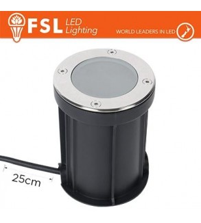 Faretto esterno carrabile calpestabile GU10 IP67 +25 cm cavo - GU10 NON INCLUSA