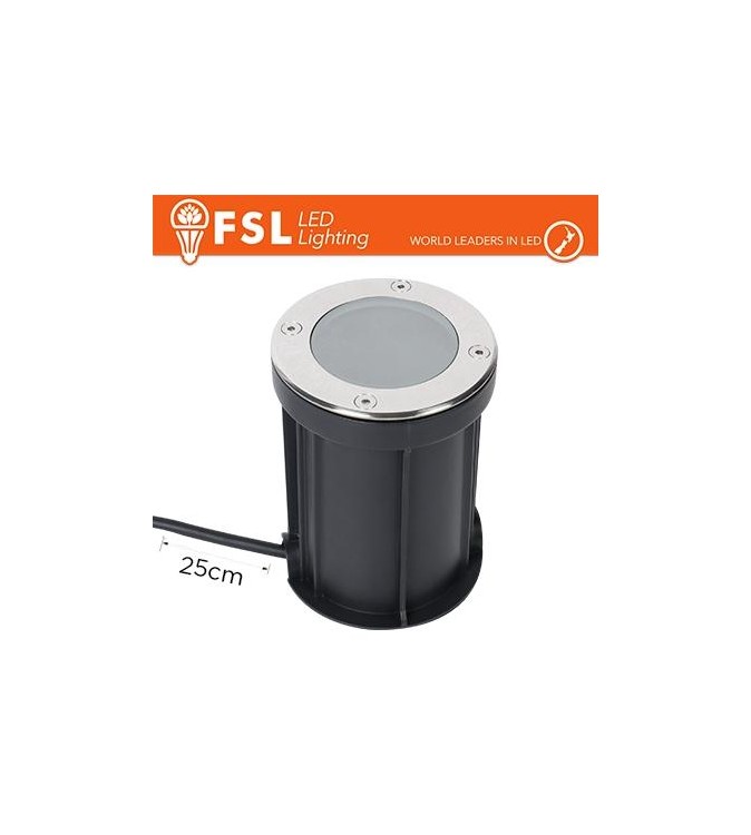 Faretto esterno carrabile calpestabile GU10 IP67 +25 cm cavo - GU10 NON INCLUSA